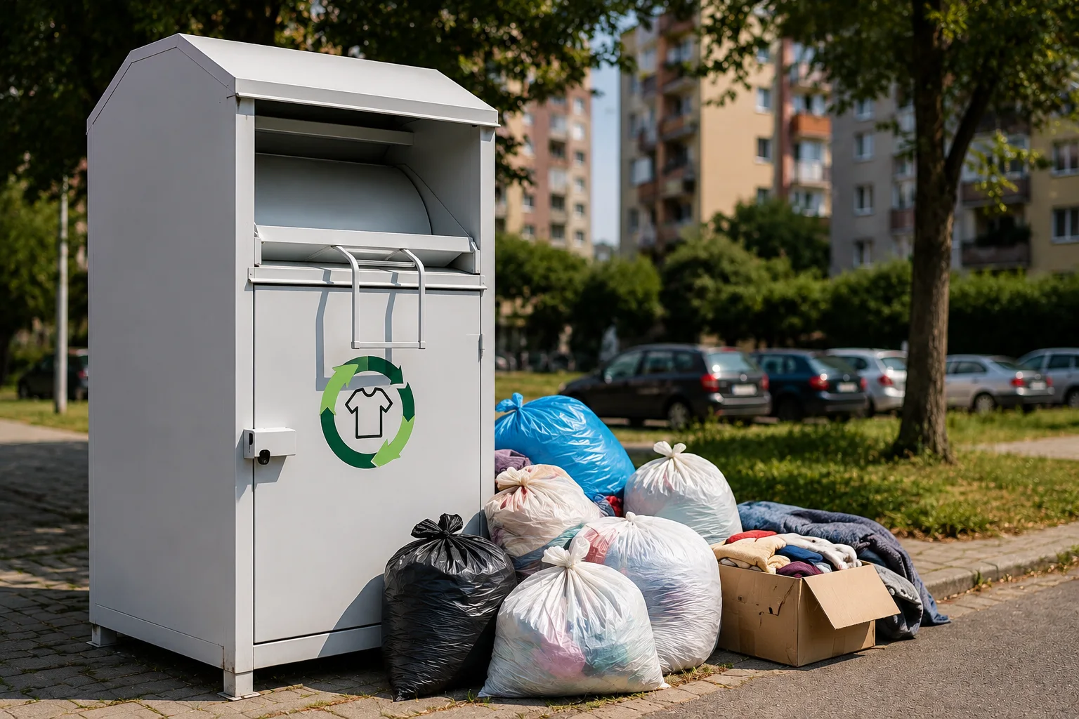 Több ruhagyűjtő konténert áthelyeznek Dunaújvárosban