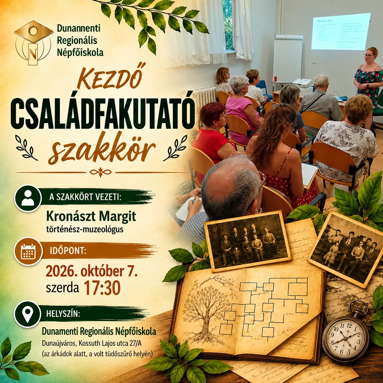 Még nem késő csatlakozni - Kezdő Családfakutató Szakkör