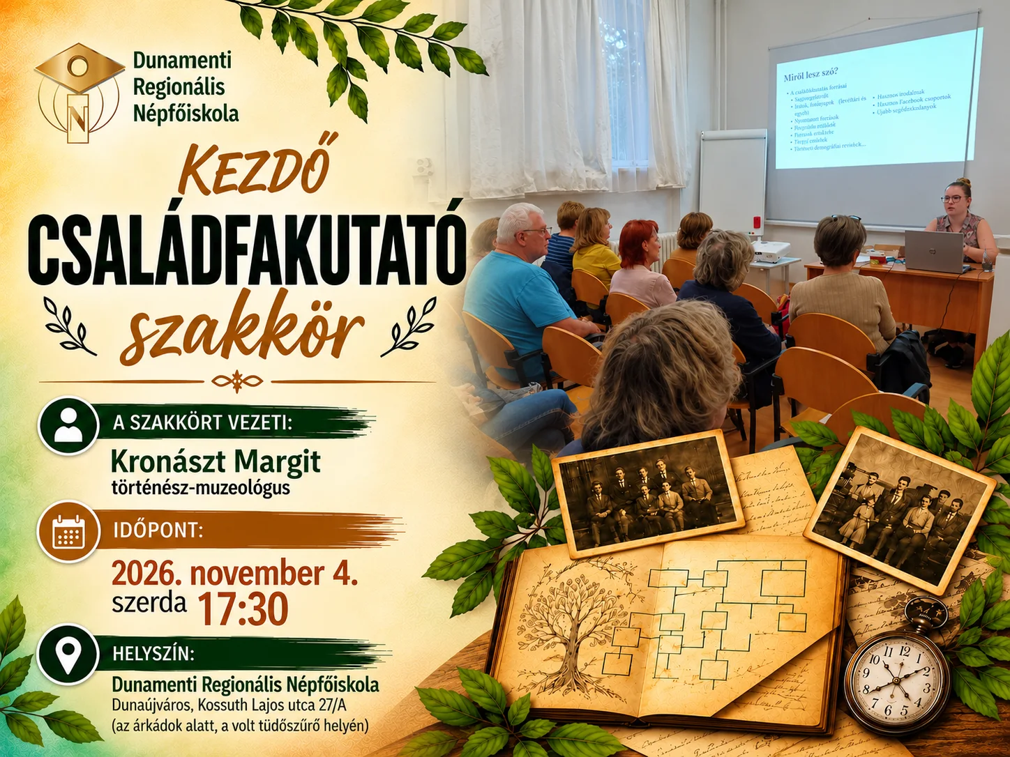 Még nem késő csatlakozni a kezdő családfakutató szakkörhöz
